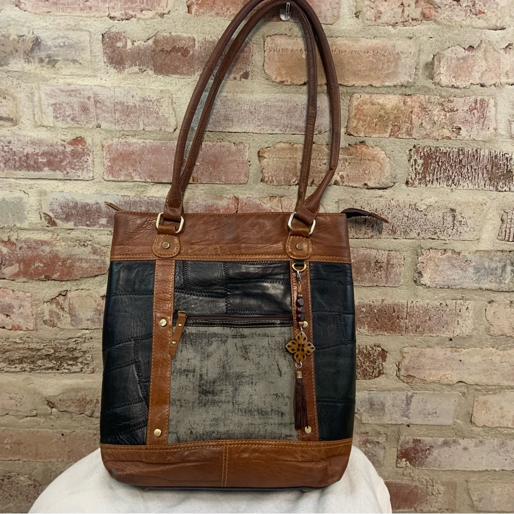 Vaan & co leather tote bag purse